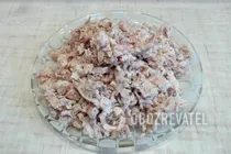 Слоеный пирог с курицей и грибами - Шаг 2 Слоеный пирог с курицей и грибами - Шаг 2