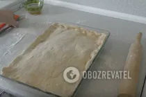 Слоеный пирог с курицей и грибами - Шаг 7 Слоеный пирог с курицей и грибами - Шаг 7