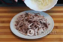 Салат "Сугробы" с сыром - Шаг 2 Салат "Сугробы" с сыром - Шаг 2