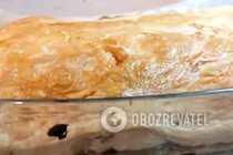Пирог с курицей и грибами из слоеного теста - Шаг 11 Пирог с курицей и грибами из слоеного теста - Шаг 11