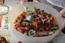 Салат из фасоли с овощами - Шаг 6 Салат из фасоли с овощами - Шаг 6