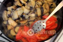 Салат с фасолью и баклажанами - Шаг 8 Салат с фасолью и баклажанами - Шаг 8