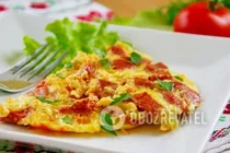 Омлет с овощами - Шаг 7 Омлет с овощами - Шаг 7