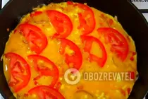 Омлет с овощами - Шаг 6 Омлет с овощами - Шаг 6
