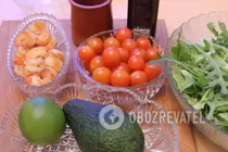 Салат с рукколой и креветками - Шаг 1 Салат с рукколой и креветками - Шаг 1