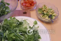 Салат с рукколой и креветками - Шаг 4 Салат с рукколой и креветками - Шаг 4