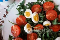 Салат из рукколы с яйцом - Шаг 4 Салат из рукколы с яйцом - Шаг 4