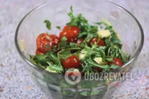 Салат с рукколой и черри - Шаг 6 Салат с рукколой и черри - Шаг 6