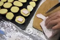Картошка с салом в духовке - Шаг 3 Картошка с салом в духовке - Шаг 3