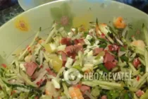 Окрошка с креветками - Шаг 7 Окрошка с креветками - Шаг 7