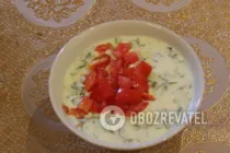 Окрошка без мяса - Шаг 7 Окрошка без мяса - Шаг 7
