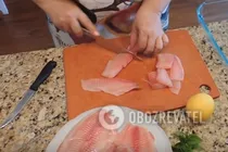 Филе рыбы с овощами - Шаг 2 Филе рыбы с овощами - Шаг 2