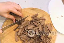 Cалат с сердцем и грибами - Шаг 5 Cалат с сердцем и грибами - Шаг 5