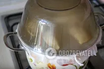 Вареники с вишнями на пару - Шаг 9 Вареники с вишнями на пару - Шаг 9