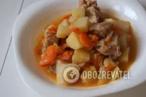 Тушкована свинина з картоплею в мультиварці - Крок 8 Тушкована свинина з картоплею в мультиварці - Крок 8