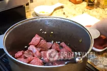 Тушеное мясо с грибами - Шаг 2 Тушеное мясо с грибами - Шаг 2