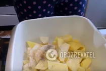 Тушковане м'ясо в картоплею в духовці - Крок 4 Тушковане м'ясо в картоплею в духовці - Крок 4