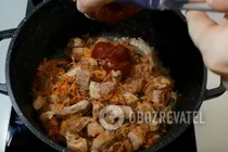 Тушеное мясо с квашеной капустой - Шаг 6 Тушеное мясо с квашеной капустой - Шаг 6