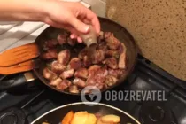 Жареное мясо с картошкой - Шаг 7 Жареное мясо с картошкой - Шаг 7