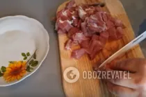 Жареное мясо с капустой - Шаг 1 Жареное мясо с капустой - Шаг 1