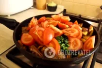 Жареное мясо с помидорами - Шаг 9 Жареное мясо с помидорами - Шаг 9