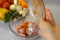 Смажене м'ясо з овочами - Крок 1 Смажене м'ясо з овочами - Крок 1