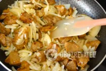 Смажене м'ясо з овочами - Крок 6 Смажене м'ясо з овочами - Крок 6