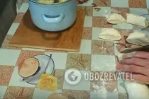 Вареники с картошкой на кефире - Шаг 4 Вареники с картошкой на кефире - Шаг 4