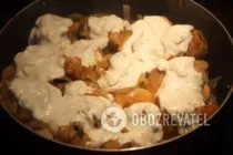 Жареное мясо в майонезе - Шаг 7 Жареное мясо в майонезе - Шаг 7