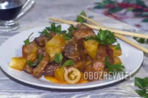 Жареная свинина с ананасами - Шаг 7 Жареная свинина с ананасами - Шаг 7