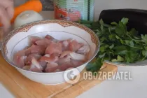 Смажена свинина з баклажанами - Крок 1 Смажена свинина з баклажанами - Крок 1