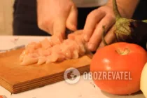 Смажена курка з баклажанами - Крок 1 Смажена курка з баклажанами - Крок 1