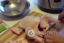 Жареная курица в мультиварке - Шаг 2 Жареная курица в мультиварке - Шаг 2