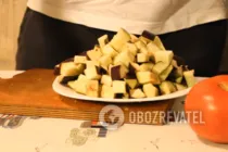 Смажена курка з баклажанами - Крок 4 Смажена курка з баклажанами - Крок 4