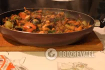 Смажена курка з баклажанами - Крок 7 Смажена курка з баклажанами - Крок 7