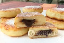 Сырники с жидким шоколадом - Шаг 8 Сырники с жидким шоколадом - Шаг 8