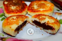 Сырники с шоколадом - Шаг 7 Сырники с шоколадом - Шаг 7