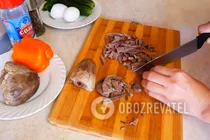 Салат с сердцем и кукурузой - Шаг 1 Салат с сердцем и кукурузой - Шаг 1
