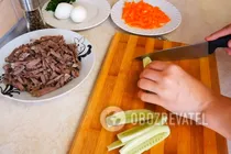 Салат с сердцем и кукурузой - Шаг 2 Салат с сердцем и кукурузой - Шаг 2