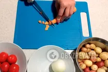 Рыба с овощами в духовке - Шаг 1 Рыба с овощами в духовке - Шаг 1