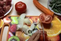 Смажена яловичина з овочами - Крок 2 Смажена яловичина з овочами - Крок 2