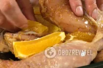 Смажена курка з апельсинами - Крок 7 Смажена курка з апельсинами - Крок 7