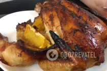 Смажена курка з апельсинами - Крок 8 Смажена курка з апельсинами - Крок 8