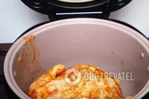 Жареная курица в мультиварке целиком - Шаг 6 Жареная курица в мультиварке целиком - Шаг 6