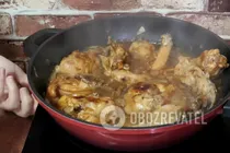 Тушкована курка з підливою - Крок 8 Тушкована курка з підливою - Крок 8