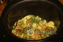 Тушкована курка з картоплею в мультиварці - Крок 8 Тушкована курка з картоплею в мультиварці - Крок 8