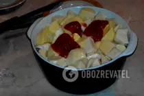Тушкована курка з картоплею та томатною пастою - Крок 8 Тушкована курка з картоплею та томатною пастою - Крок 8