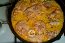Тушеная курица на сковороде - Шаг 8 Тушеная курица на сковороде - Шаг 8