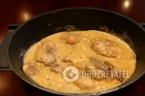 Тушеная курица в чесночном соусе - Шаг 15 Тушеная курица в чесночном соусе - Шаг 15