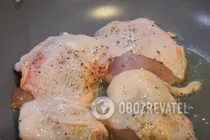 Тушкована курка з грибами у вершковому соусі - Крок 2 Тушкована курка з грибами у вершковому соусі - Крок 2